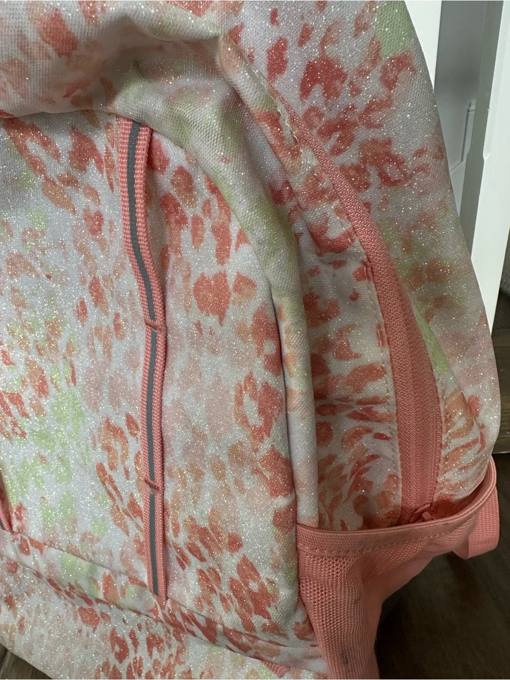 Land’s End Coral Leopard Print Backpack